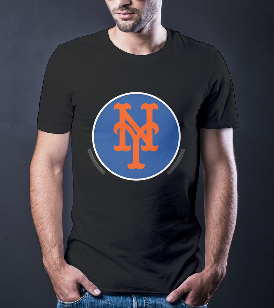 New York Mets Logo Blue Orange Circle T-Shirt