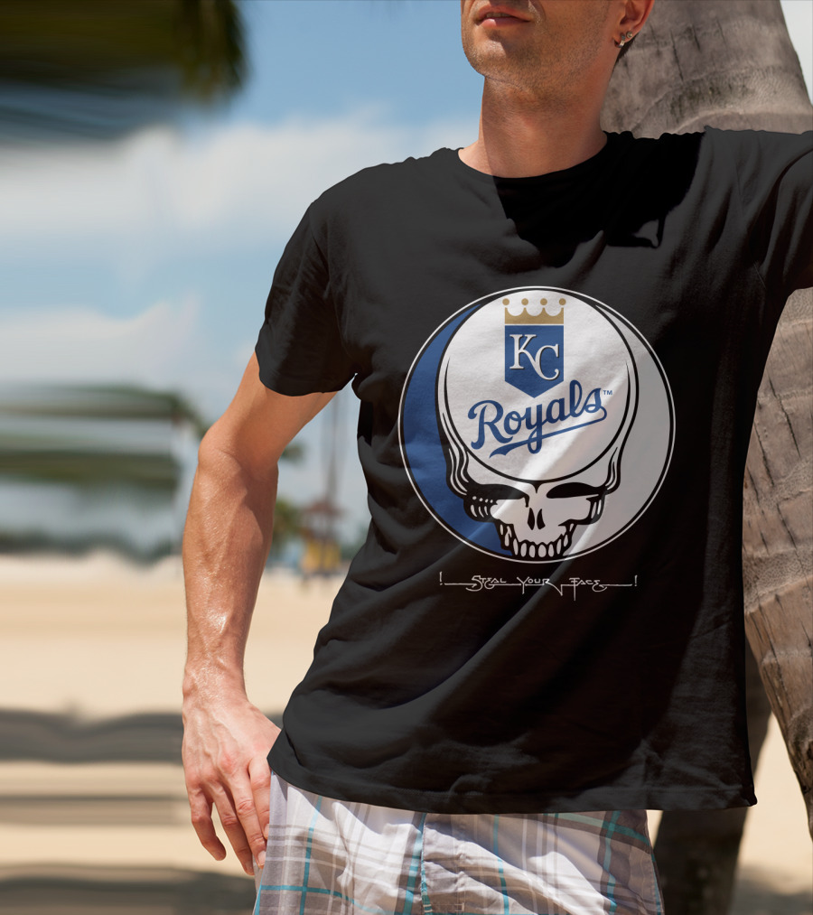 GRATEFUL DEAD Steal Your Face KC Royals T-Shirt