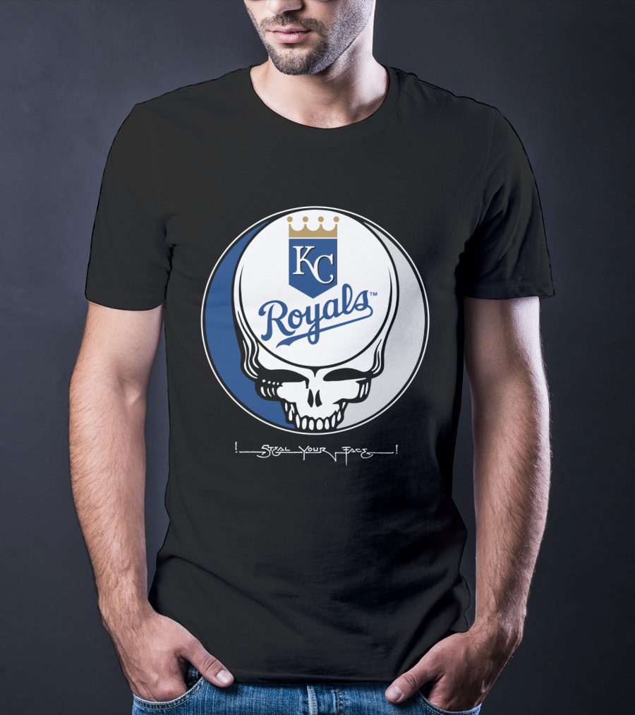 GRATEFUL DEAD Steal Your Face KC Royals T-Shirt