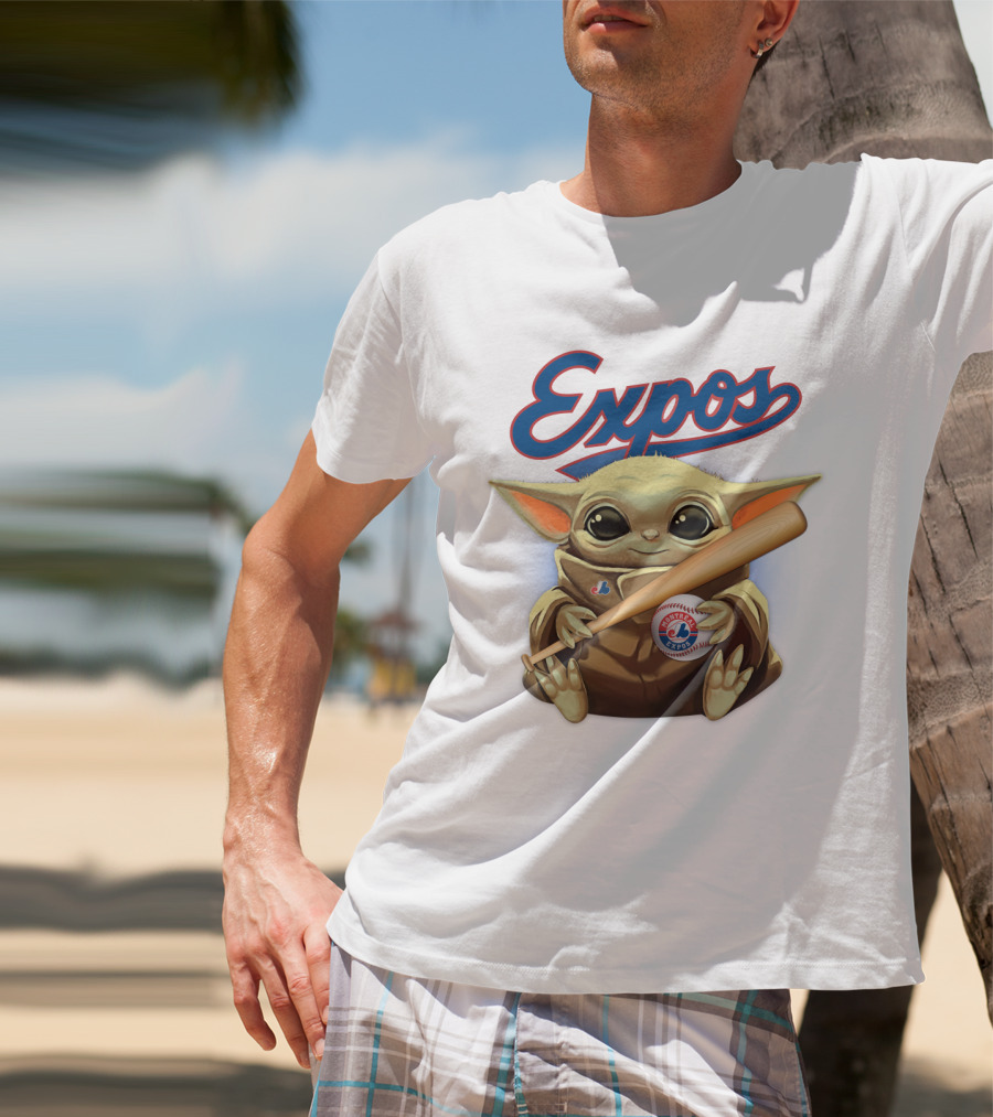 Expos Baseball Baby Yoda Montreal T-Shirt