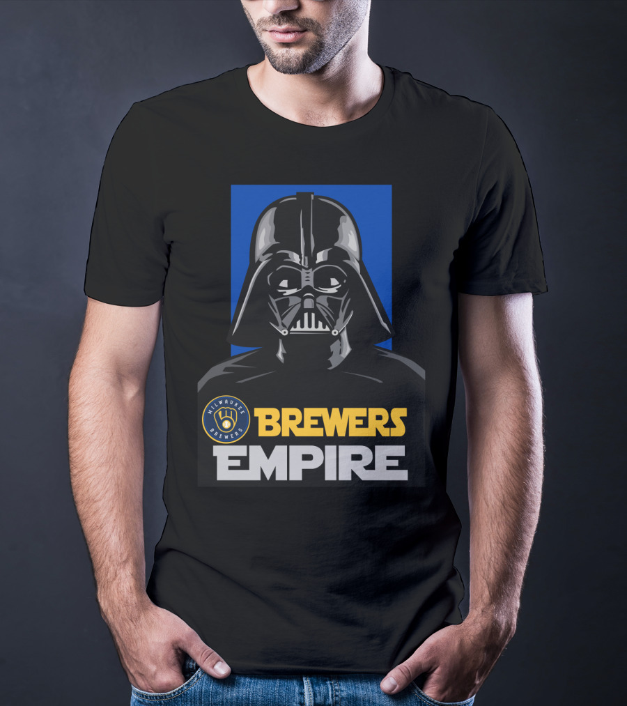 Milwaukee Brewers Empire Darth Vader Crossover Fan T-Shirt