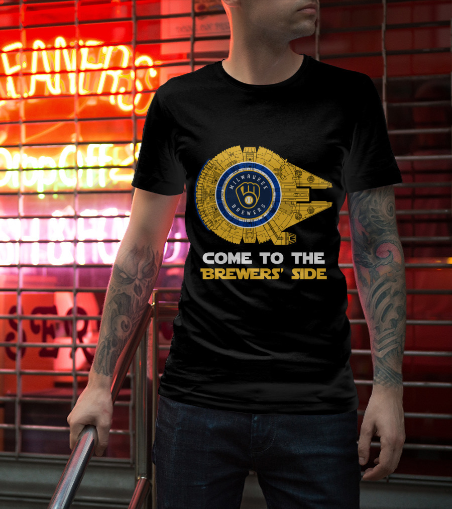 Milwaukee Brewers Come To The Brewers' Side Millennium Falcon T-Shirt