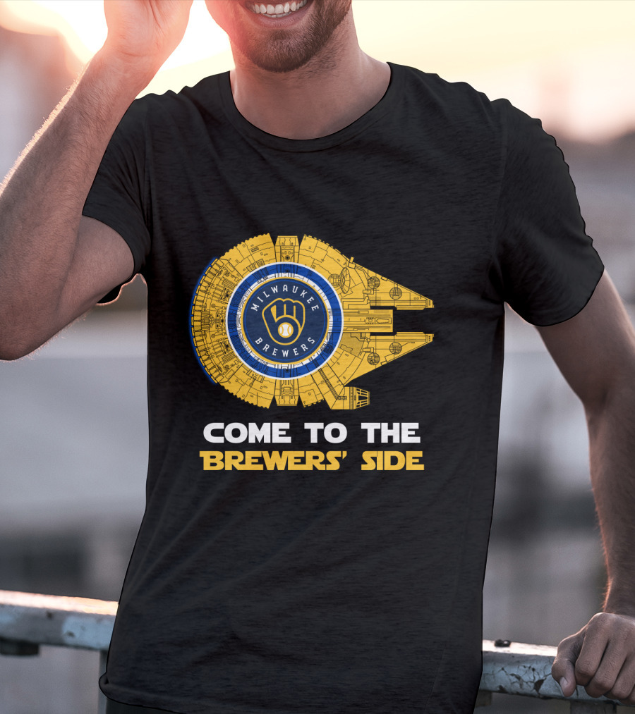 Milwaukee Brewers Come To The Brewers' Side Millennium Falcon T-Shirt