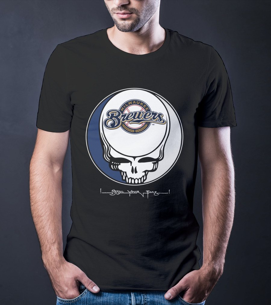 Milwaukee Brewers Steal Your Face Grateful Dead T-Shirt