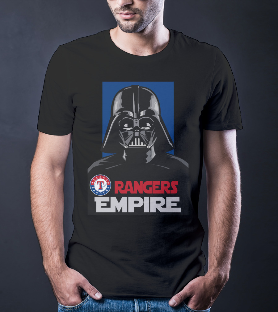 Texas Rangers Empire Darth Vader Iconic Crossover T-Shirt