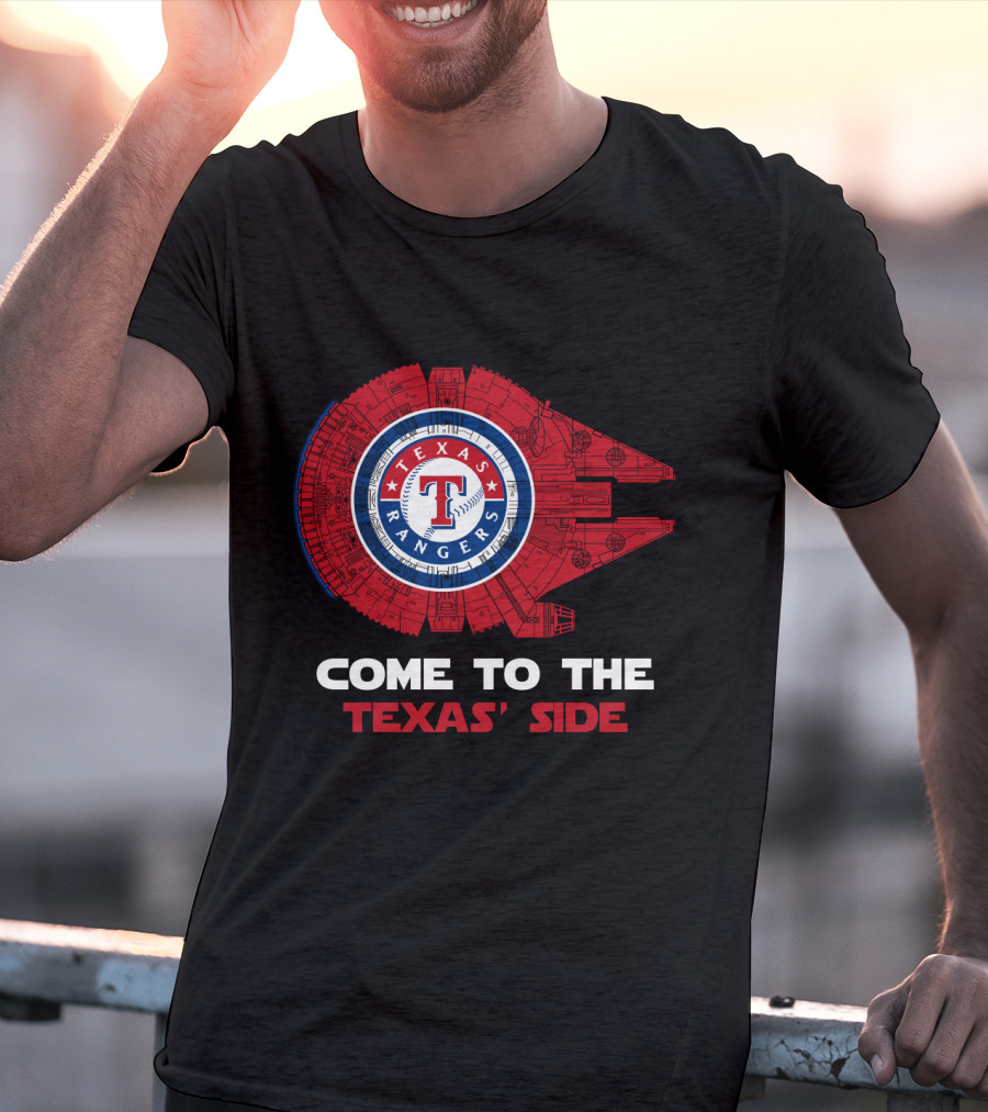 Texas Rangers Come To The Texas' Side Millennium Falcon T-Shirt