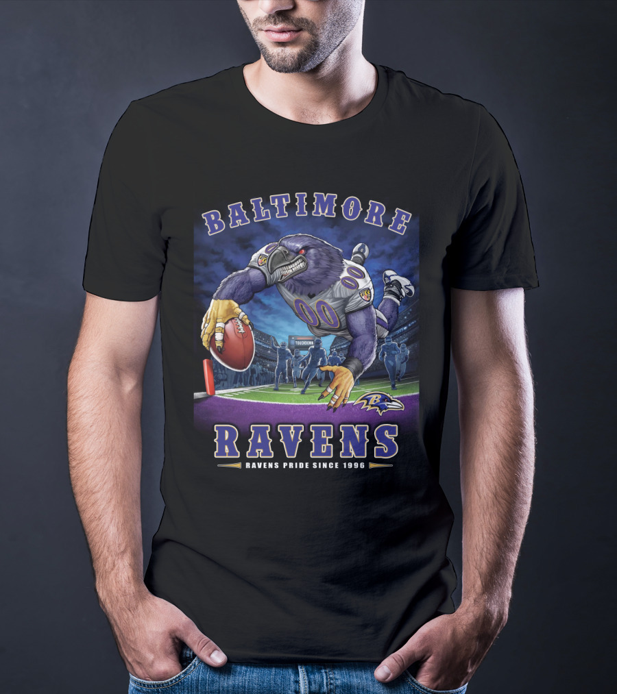 Baltimore Ravens Pride End Zone Football Since 1996 T-Shirt