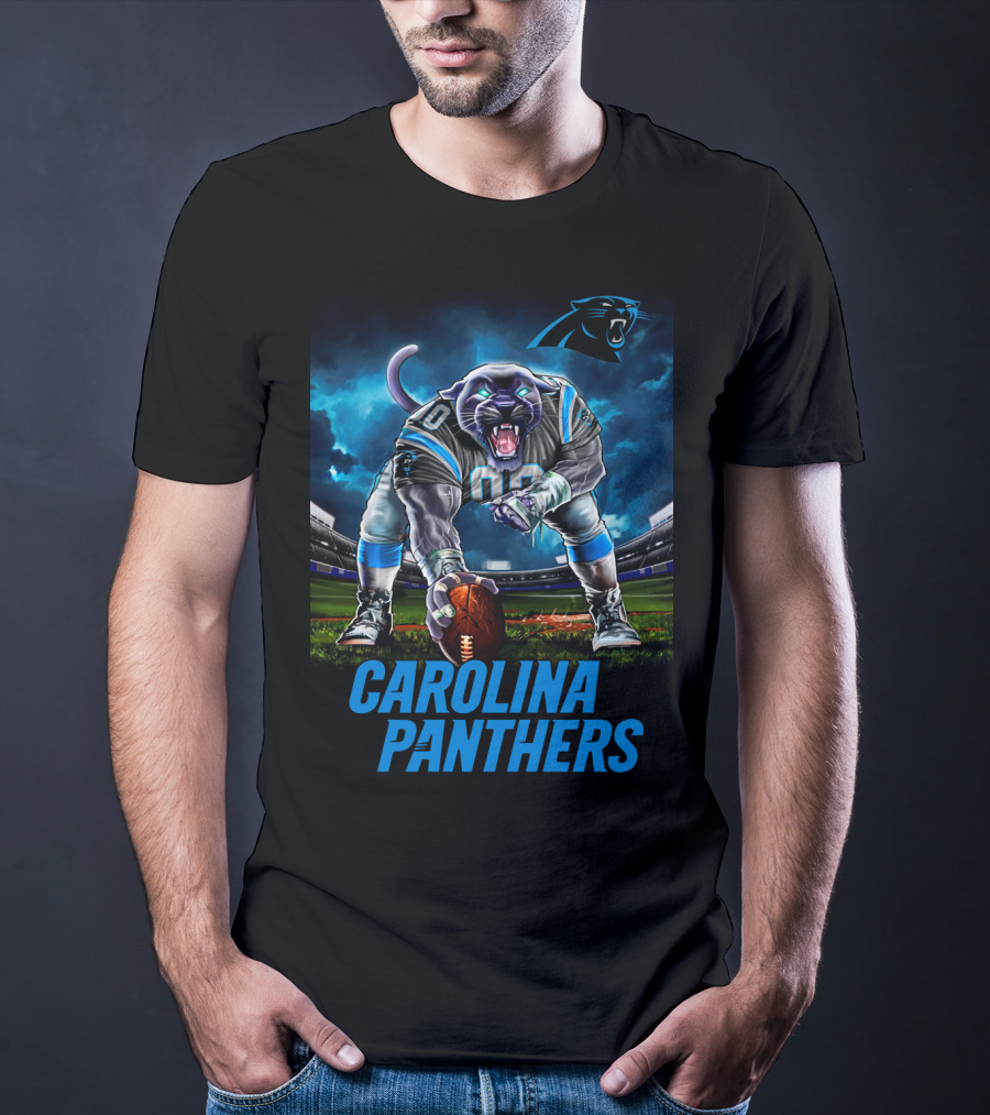 Carolina Panthers 3 Point Stance Nfl Stadium Panther T-Shirt