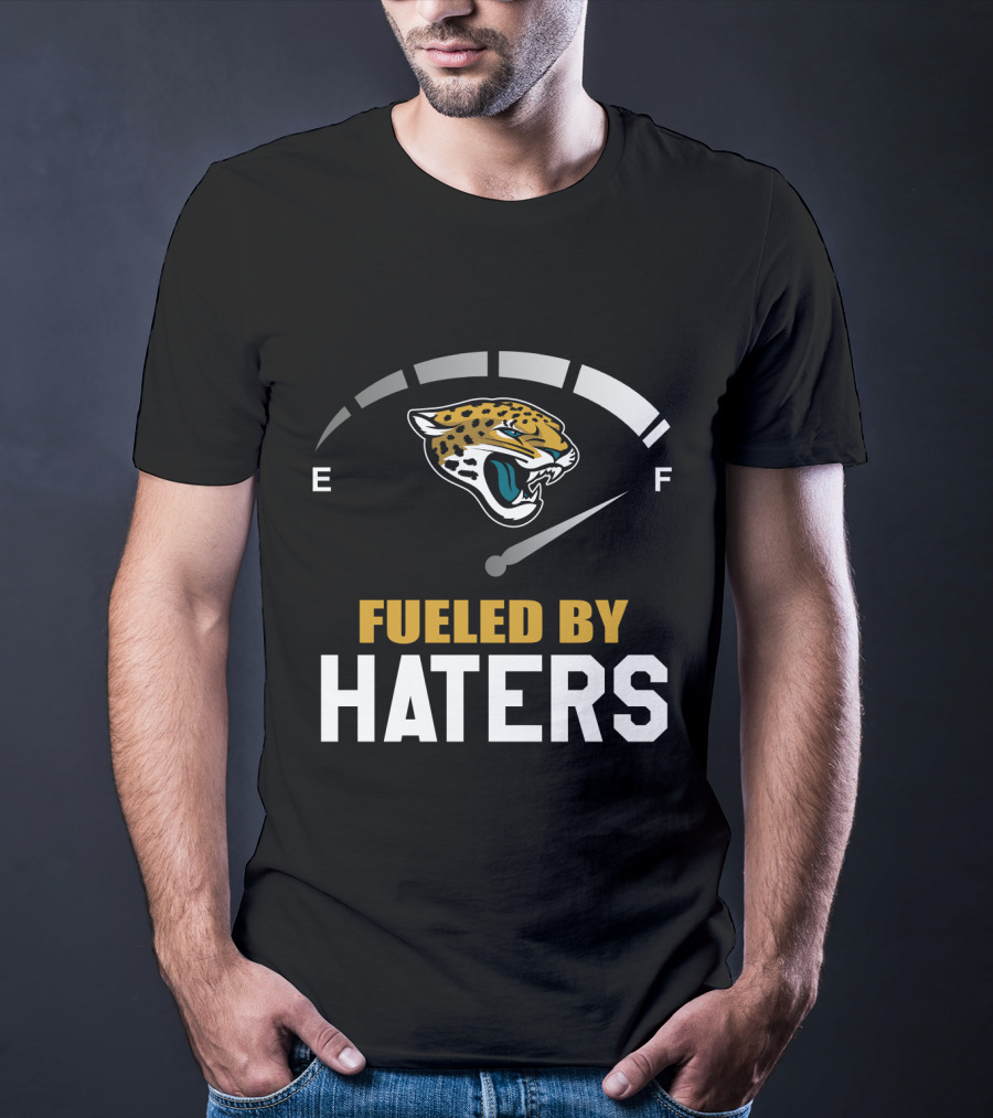 Jacksonville Jaguars Fueled By Haters Bold Energy Gauge T-Shirt