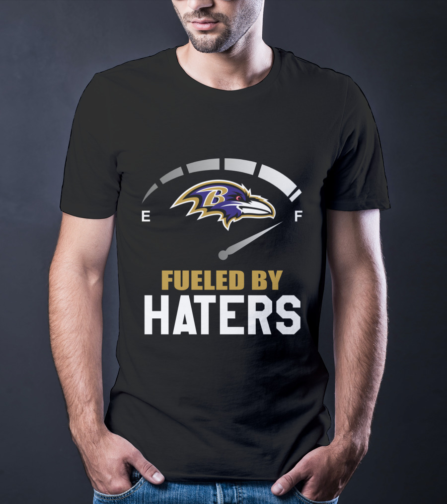 Fueled By Haters Baltimore Ravens Logo Fuel Gauge T-Shirt