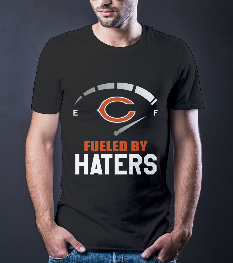 Chicago Bears Fueled By Haters Fuel Gauge Logo E F T-Shirt