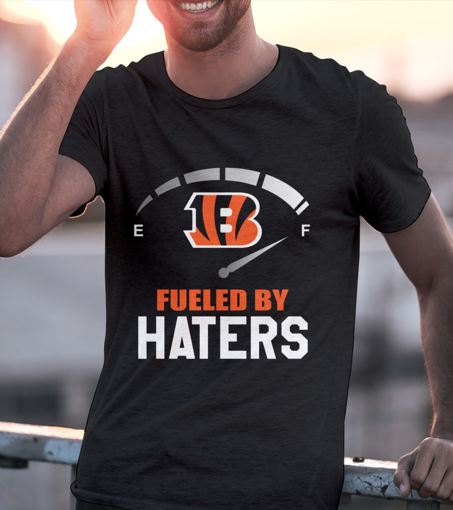 Cincinnati Bengals Fueled By Haters Gas Gauge T-Shirt