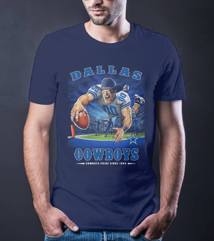 Dallas Cowboys Pride Since 1960 Touchdown End Zone Nfl T-Shirt