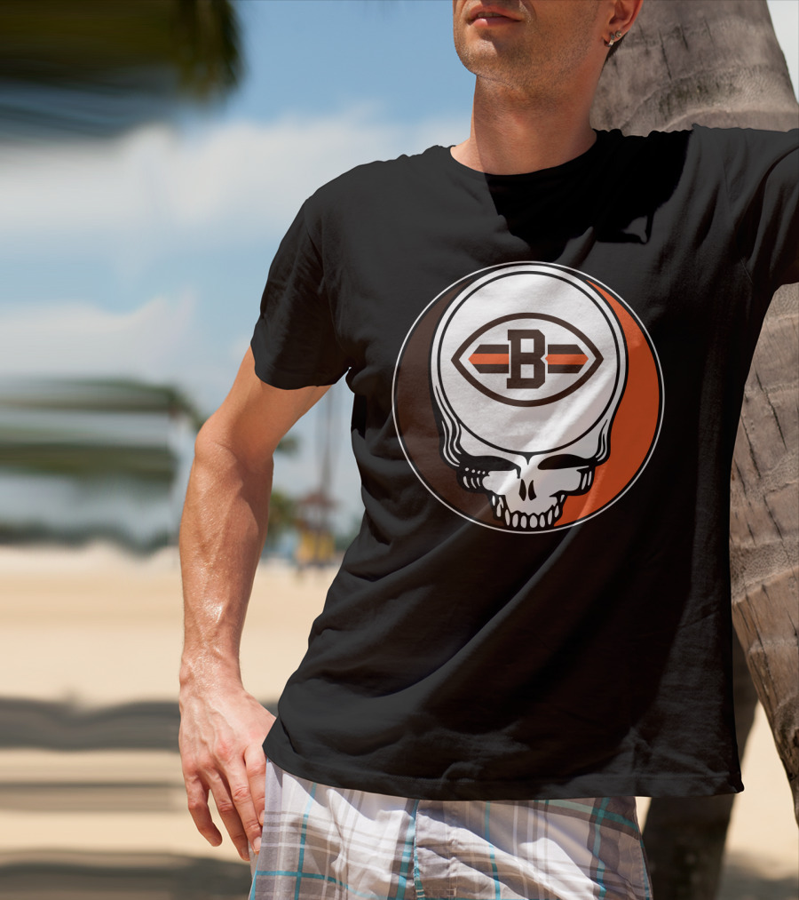 Grateful Dead Cleveland Browns Skull T-Shirt