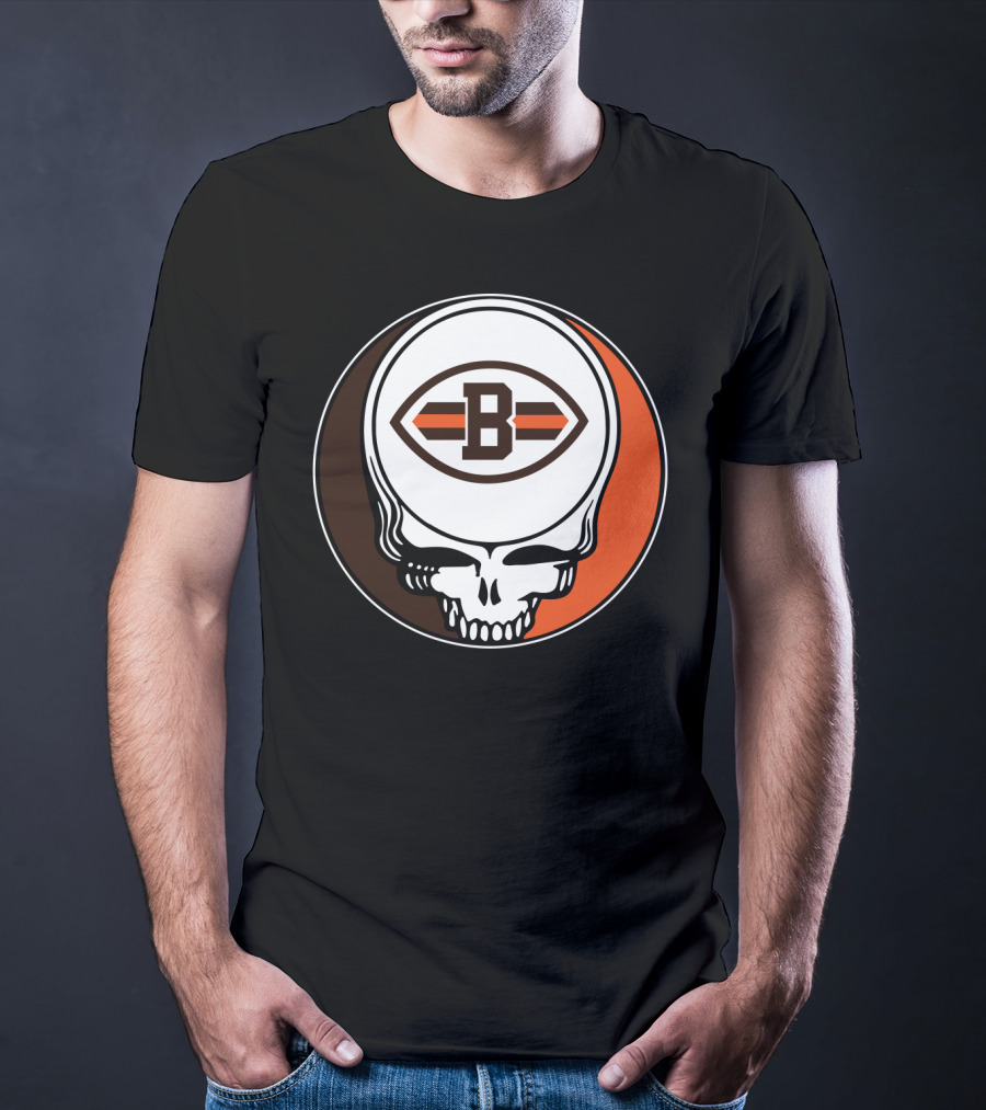 Grateful Dead Cleveland Browns Skull T-Shirt