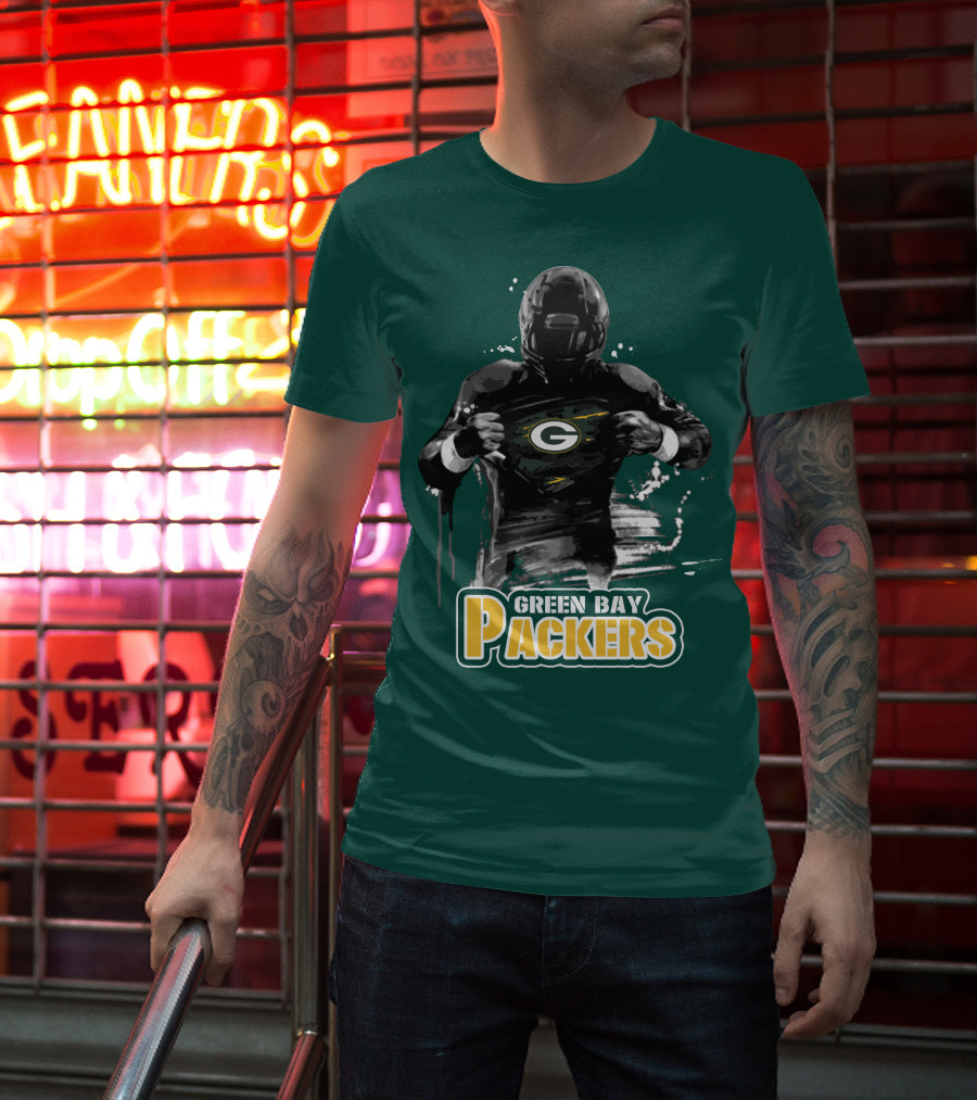 Green Bay Packers Superhero Football Player Iconic Team T-Shirt