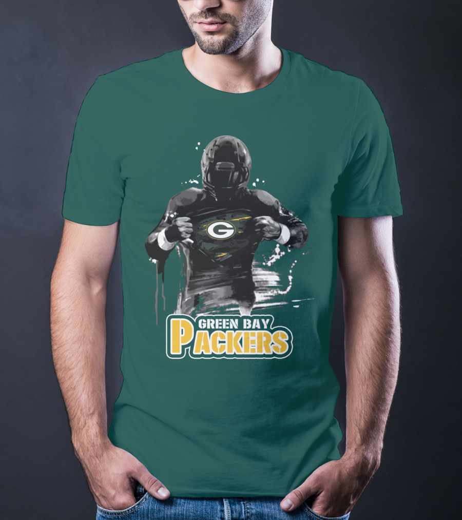 Green Bay Packers Superhero Football Player Iconic Team T-Shirt