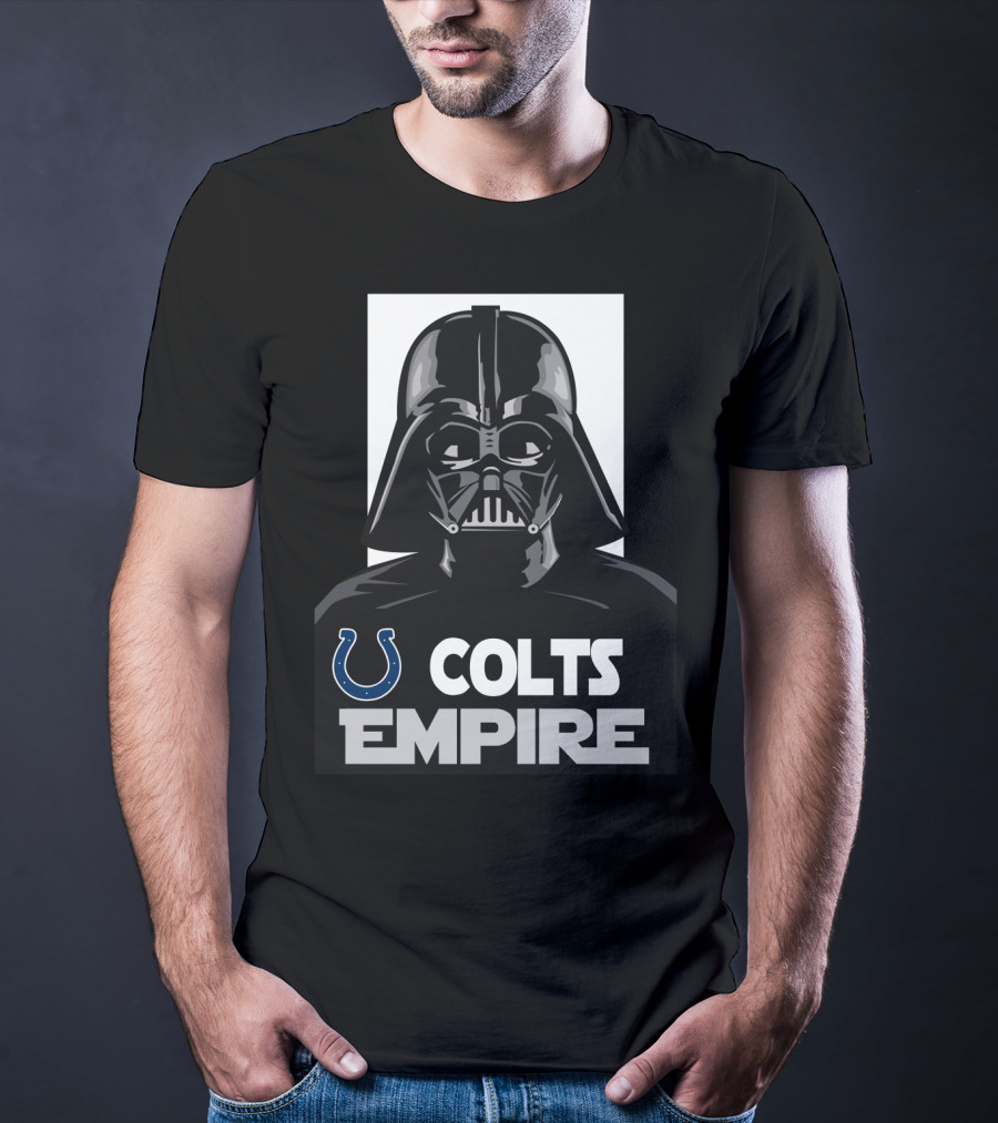 Colts Empire Darth Vader Indianapolis Nfl Football Team Star Wars Crossover T-Shirt