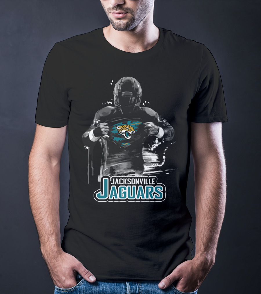 Jacksonville Jaguars Nfl Football Player In Action T-Shirt