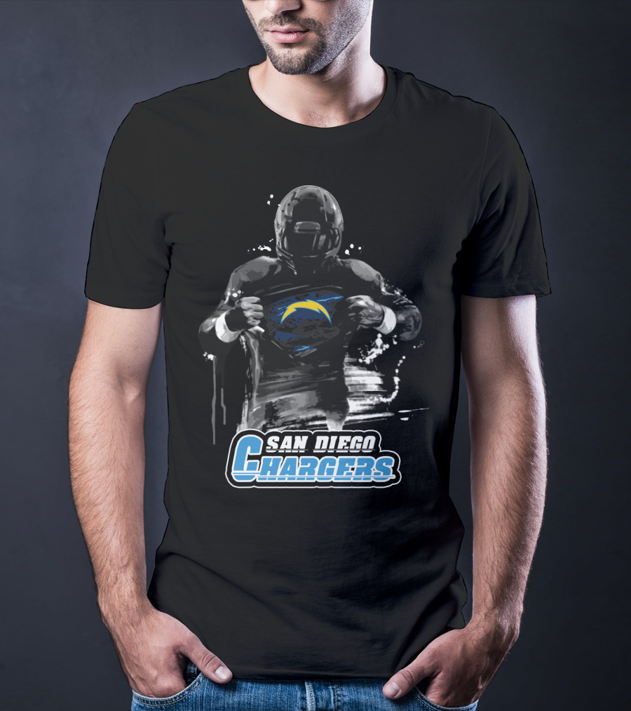 San Diego Chargers Football Hero Bold Lightning T-Shirt