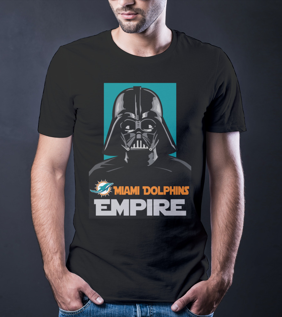 Miami Dolphins Empire Darth Vader Star Wars Crossover T-Shirt