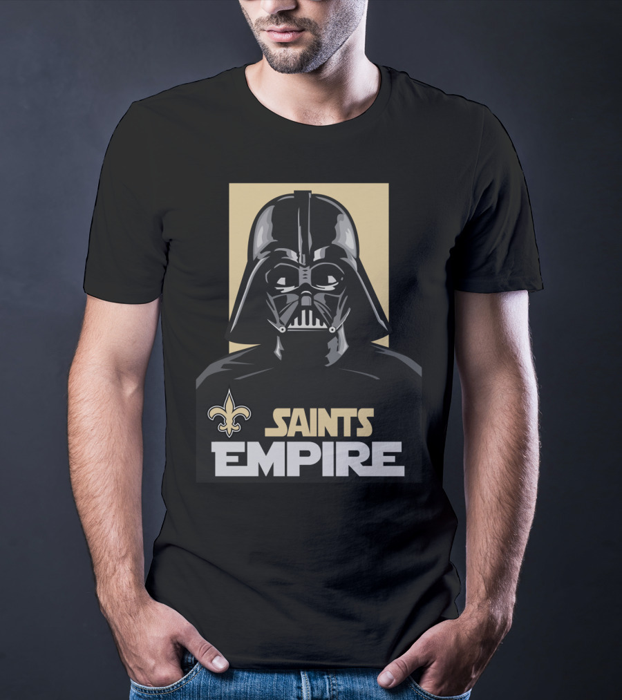 New Orleans Saints Empire Darth Vader Iconic Crossover Football T-Shirt