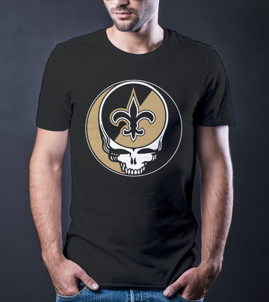 GRATEFUL DEAD Saints Skull Fleur-de-Lis T-Shirt