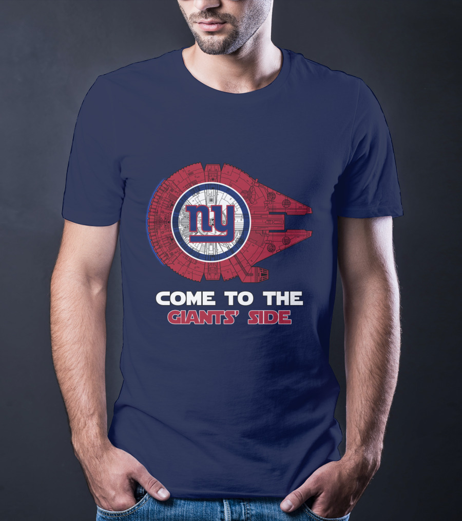 Come To The Giants' Side New York Giants Millennium Falcon T-Shirt