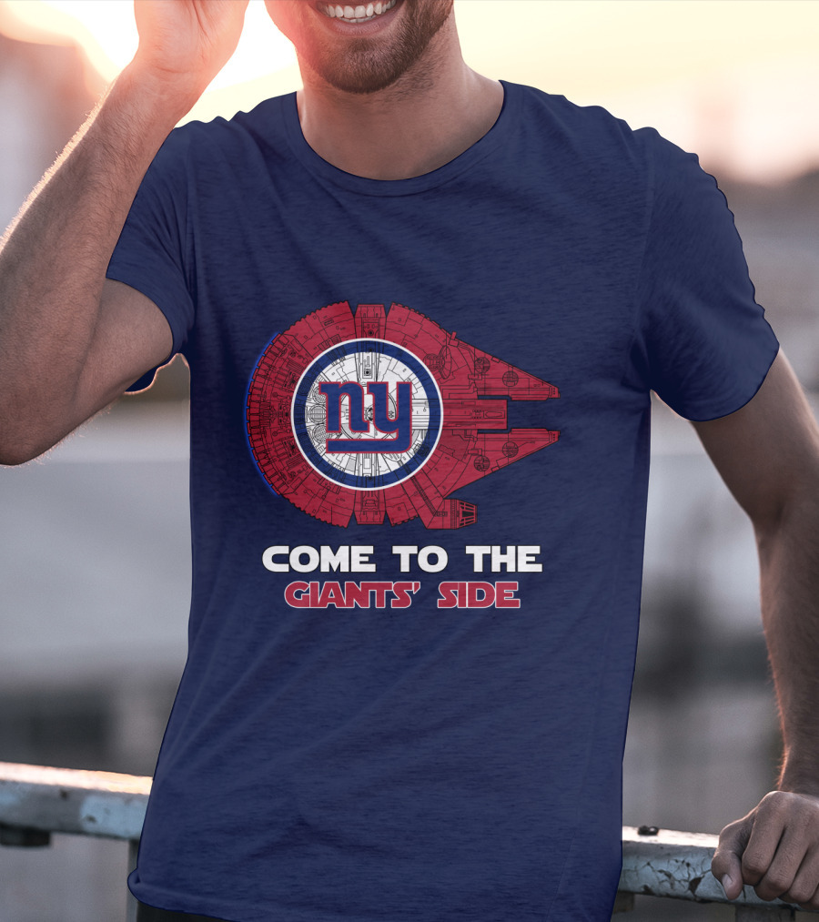Come To The Giants' Side New York Giants Millennium Falcon T-Shirt