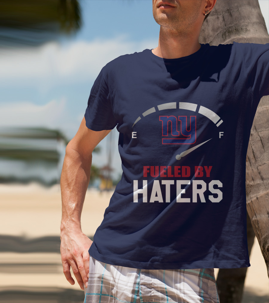 New York Giants Fueled By Haters Fuel Gauge T-Shirt