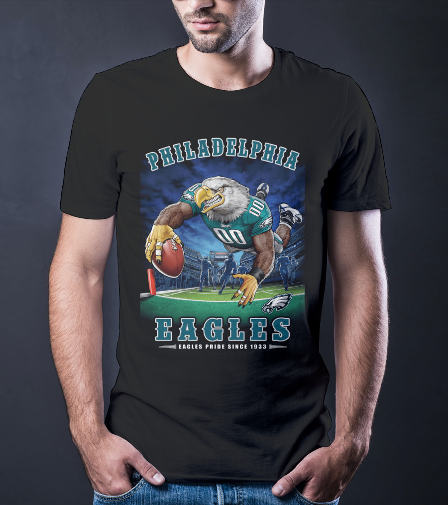 Philadelphia Eagles Pride Since 1933 End Zone Touchdown T-Shirt
