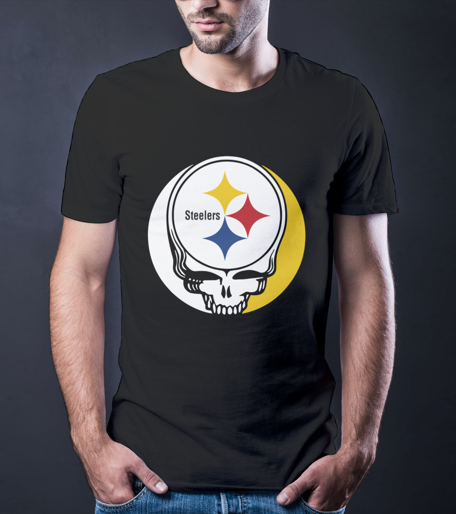 GRATEFUL DEAD Steelers Skull With Team T-Shirt