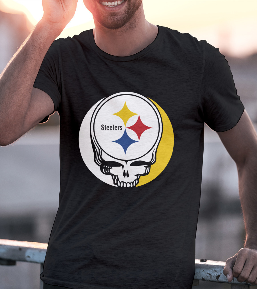 GRATEFUL DEAD Steelers Skull With Team T-Shirt