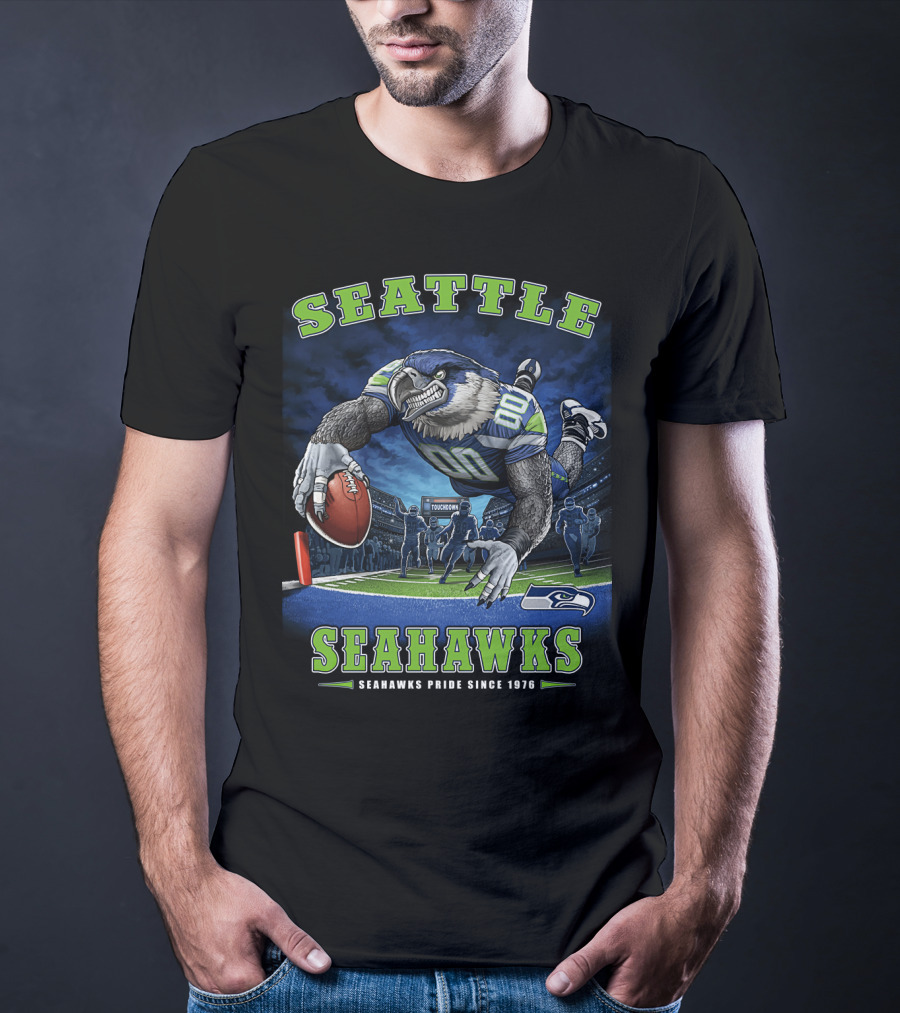 Seattle Seahawks Pride Since 1976 End Zone Touchdown Nfl T-Shirt
