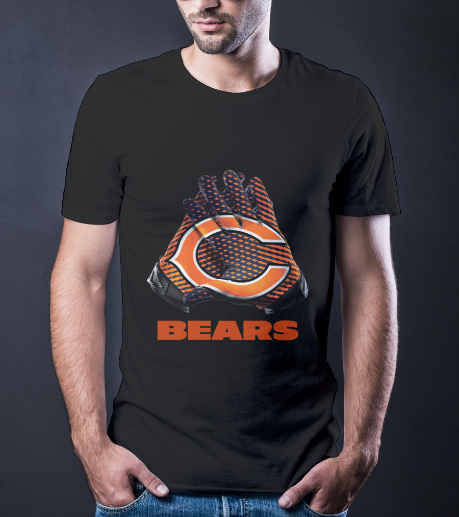 Chicago Bears C Logo Gloves Nfl Bears T-Shirt