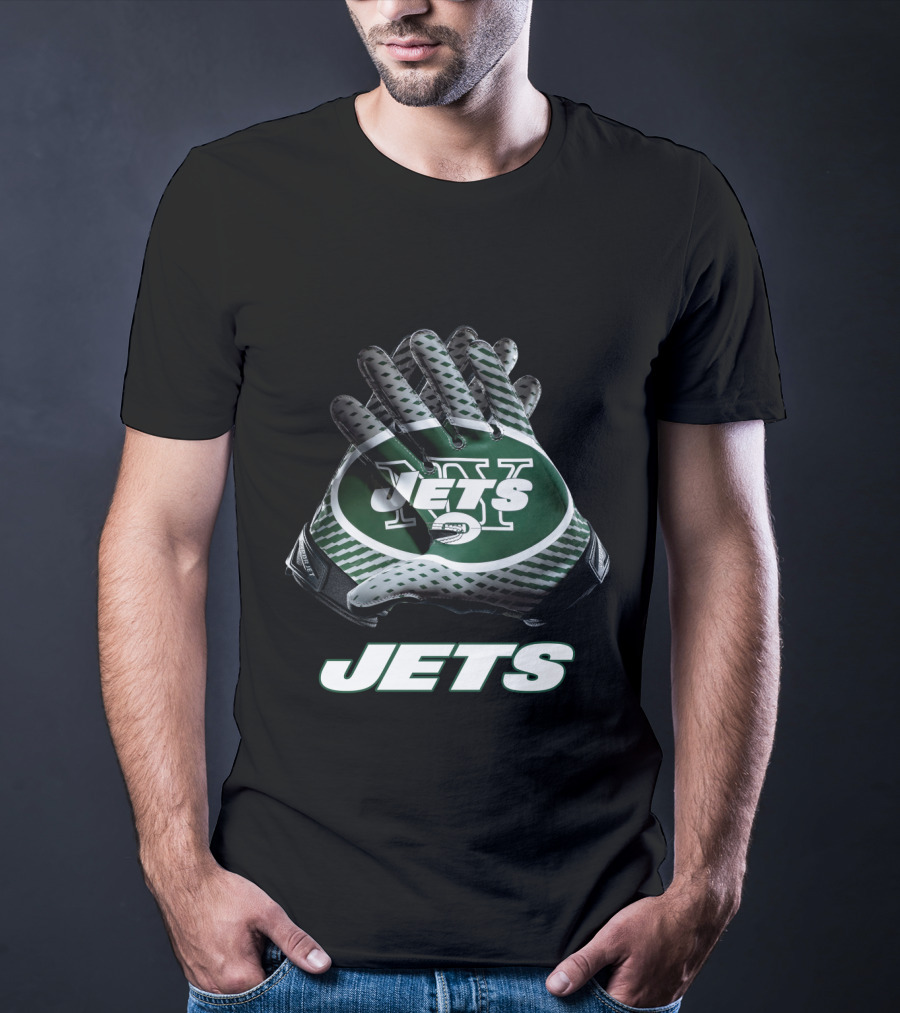 New York Jets Nfl Team Logo Gloves Jets T-Shirt