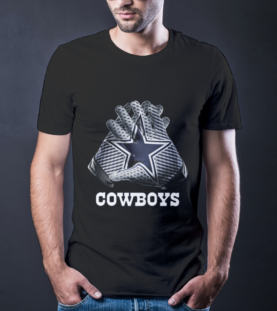 Dallas Cowboys Nfl Star Logo Gloves Fan Gear T-Shirt