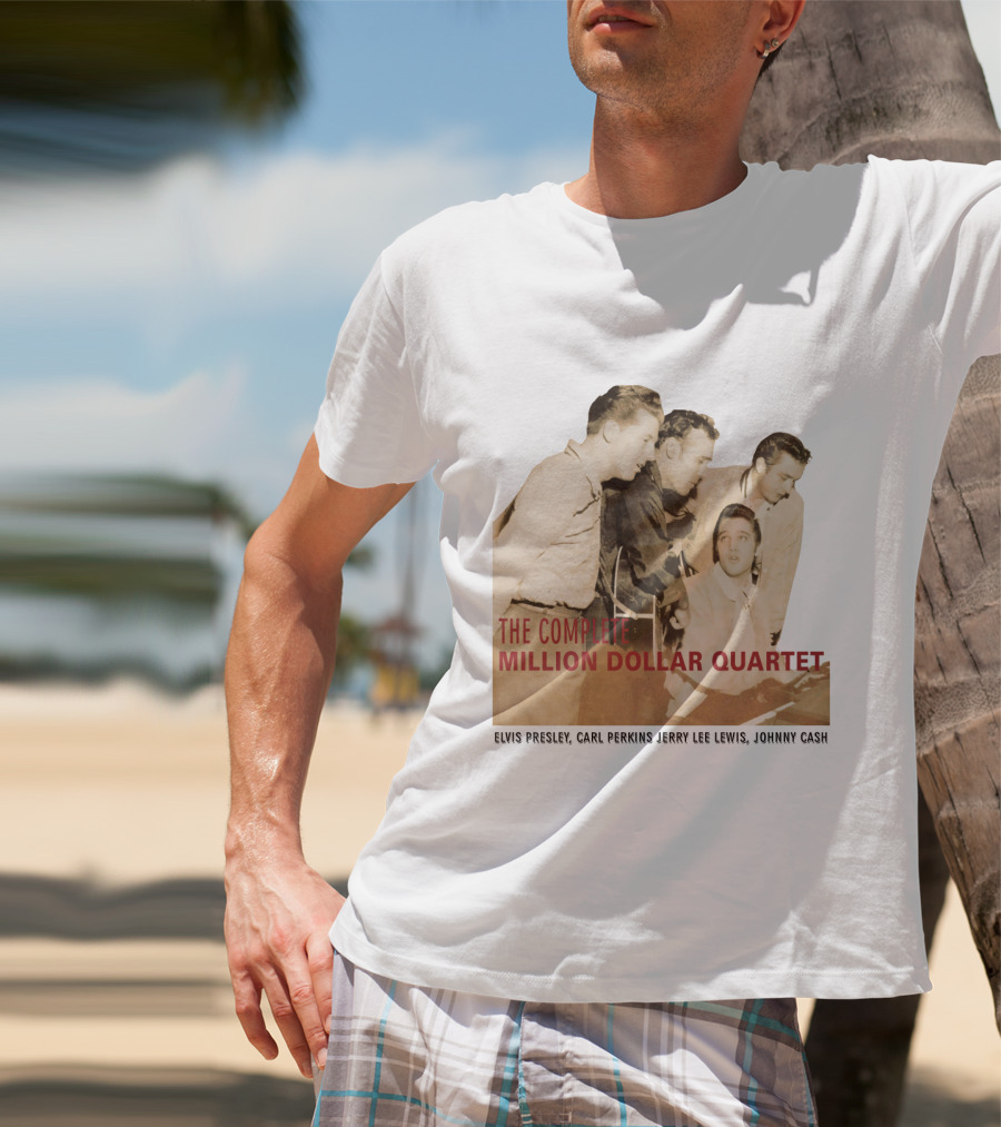 The Complete Million Dollar Quartet Elvis Presley Carl Perkins Jerry Lee Lewis Johnny Cash T-Shirt