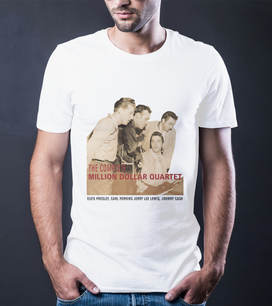 The Complete Million Dollar Quartet Elvis Presley Carl Perkins Jerry Lee Lewis Johnny Cash T-Shirt