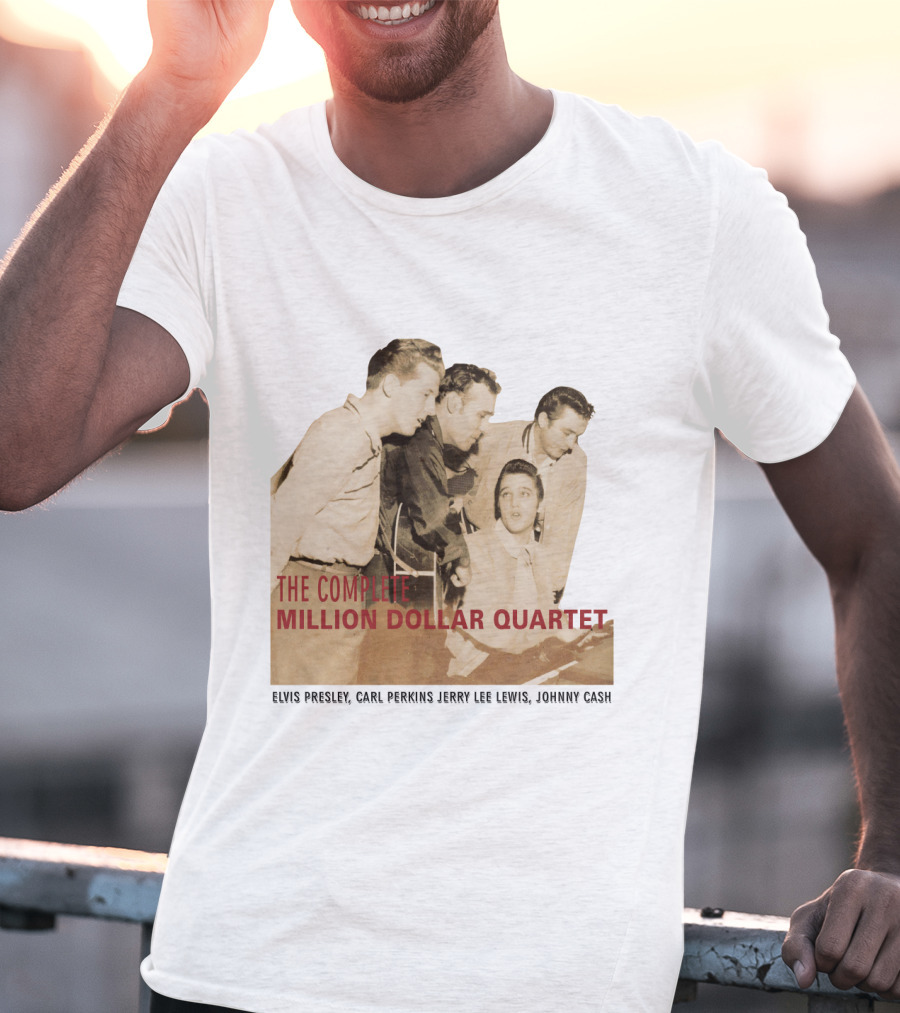 The Complete Million Dollar Quartet Elvis Presley Carl Perkins Jerry Lee Lewis Johnny Cash T-Shirt