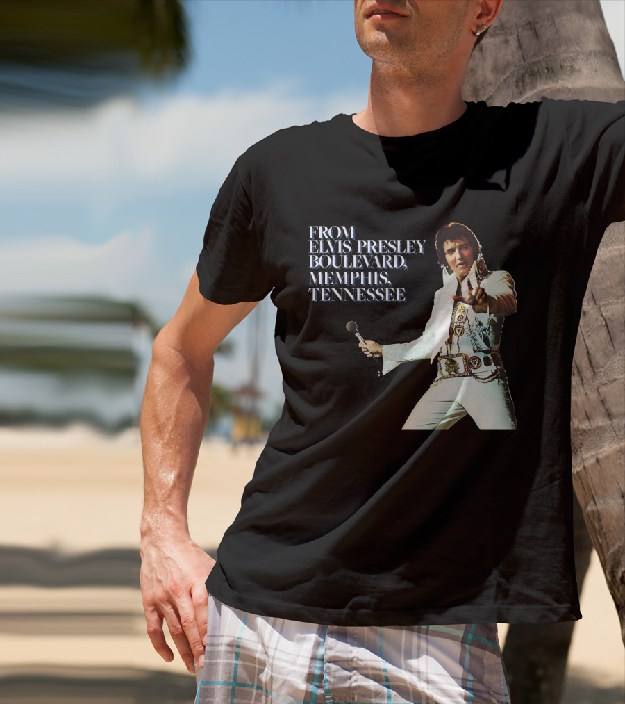 From Elvis Presley Boulevard Memphis Tennessee T-Shirt