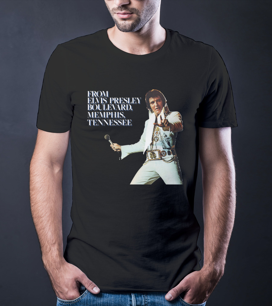 From Elvis Presley Boulevard Memphis Tennessee T-Shirt
