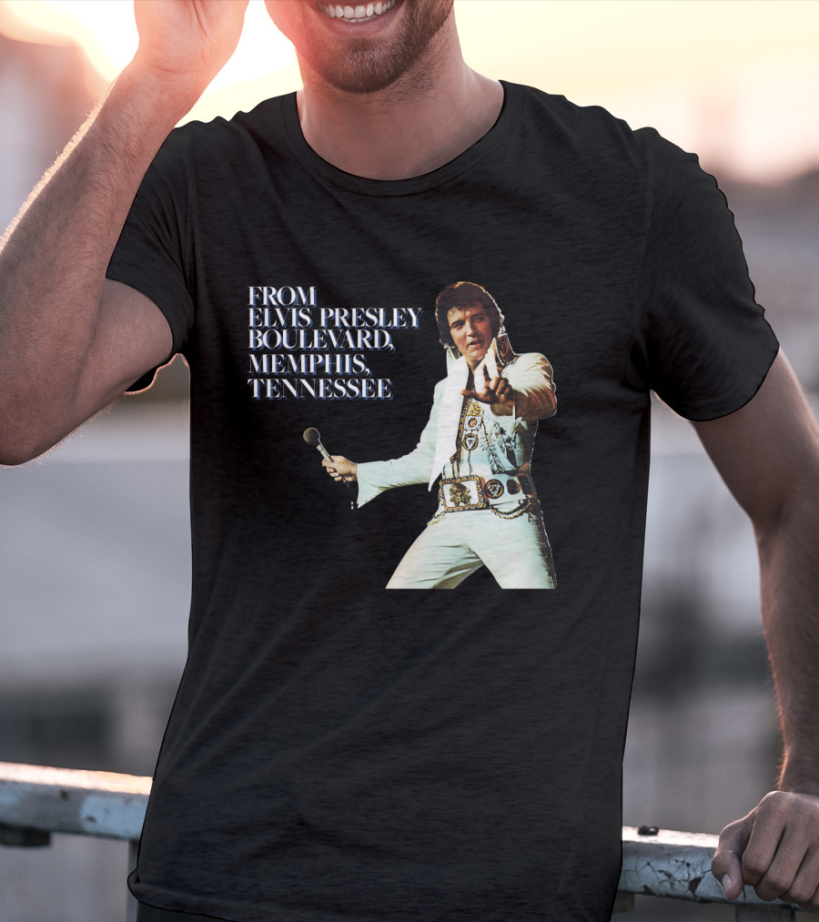 From Elvis Presley Boulevard Memphis Tennessee T-Shirt