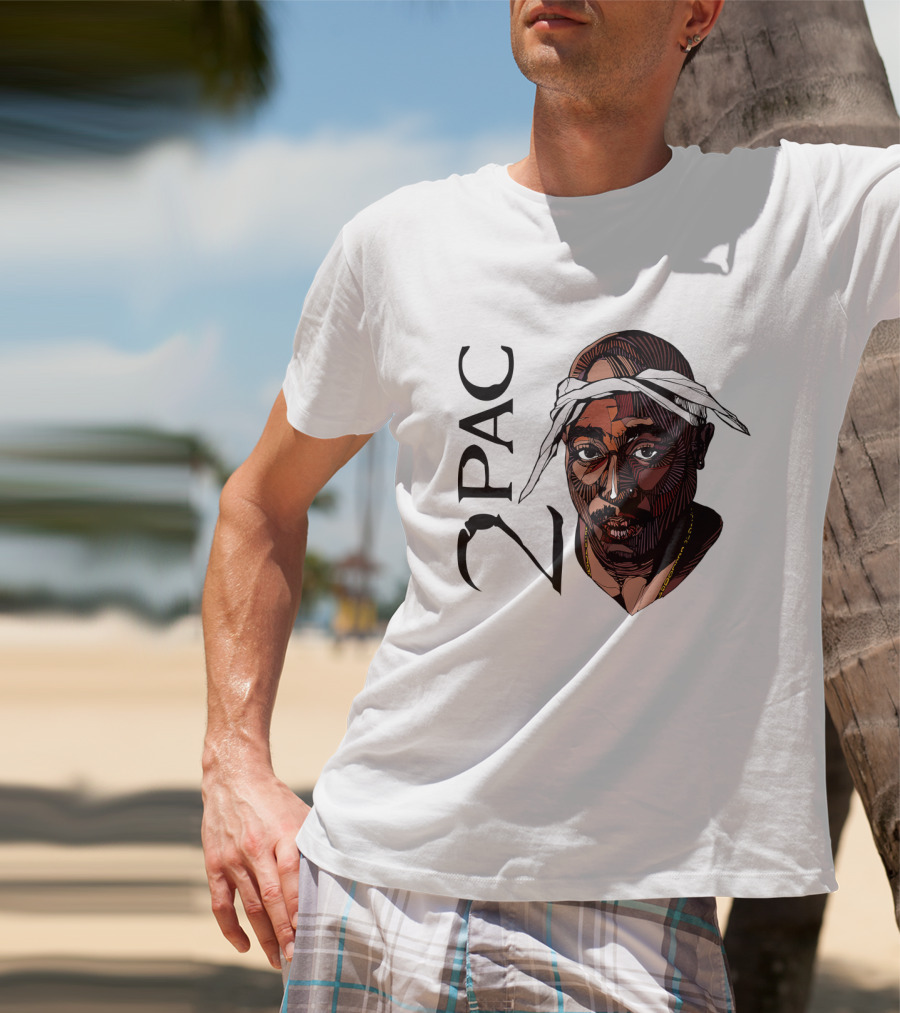 Tupac Shakur 2Pac Bandana Rapn T-Shirt