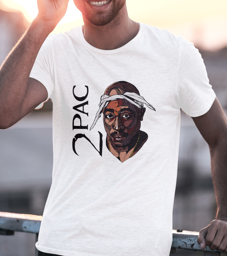 Tupac Shakur 2Pac Bandana Rapn T-Shirt