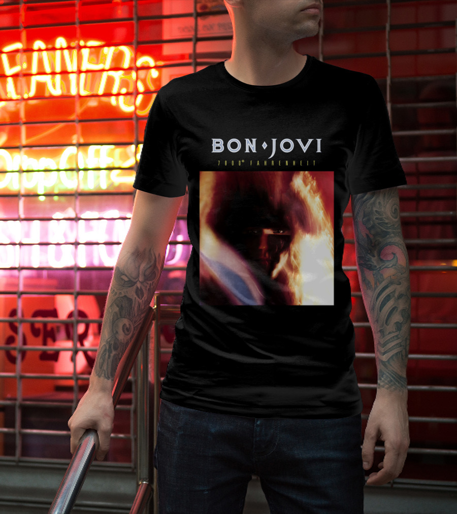 Bon Jovi 7800 Degrees Fahrenheit Album T-Shirt
