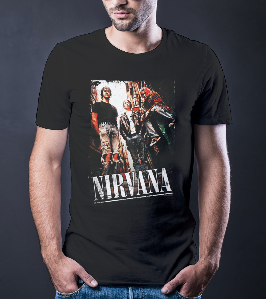 Nirvana Nvn 14 Grunge Band Photo T-Shirt