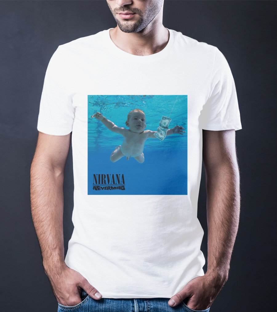 Nirvana Nevermind Album Cover Baby In Pool With Dollar Bill T-Shirt