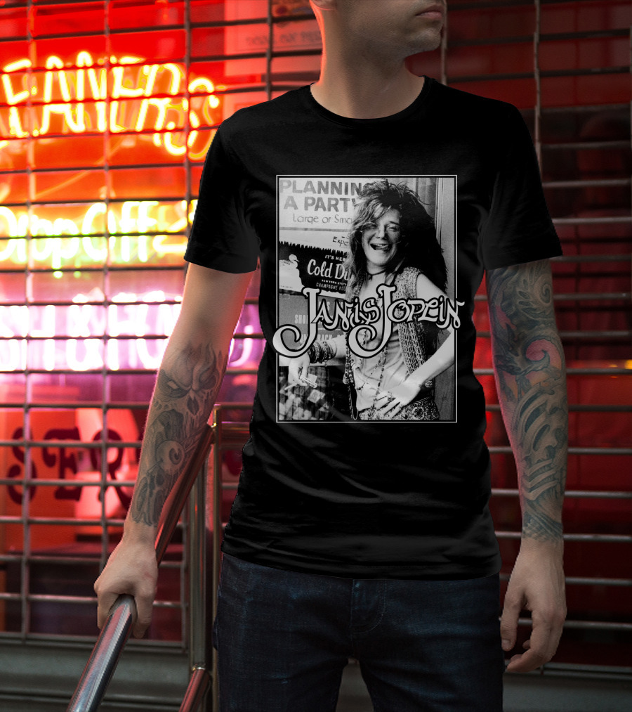 Janis Joplin Cold Drink Planning A Party T-Shirt