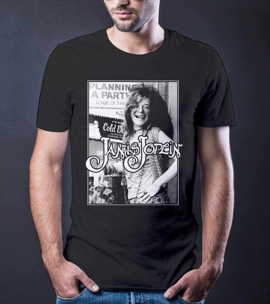 Janis Joplin Cold Drink Planning A Party T-Shirt